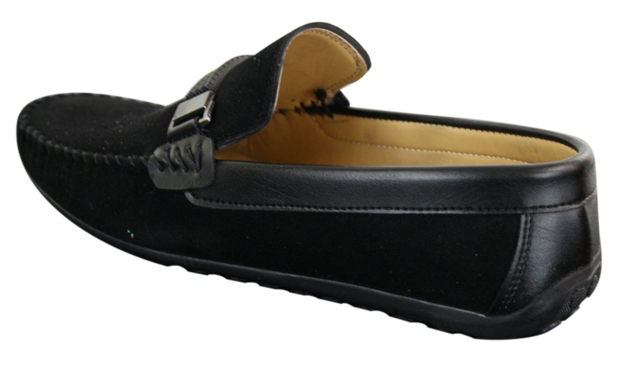 Galax ZD71 - Zapatos de conducción casuales para hombre, de ante y piel sintética, con hebilla.