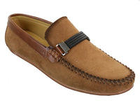 Galax ZD71 - Zapatos de conducción casuales para hombre, de ante y piel sintética, con hebilla.