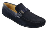 Galax ZD71 - Zapatos de conducción casuales para hombre, de ante y piel sintética, con hebilla.