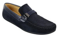 Galax ZD71 - Zapatos de conducción casuales para hombre, de ante y piel sintética, con hebilla.