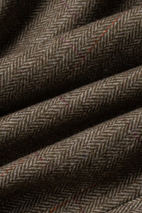 Traje de hombre de tweed a cuadros verde oliva