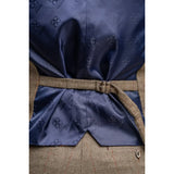 Gaston - Chaleco de tweed a cuadros color oliva para hombre