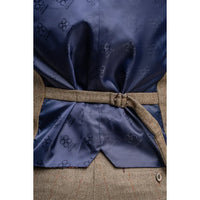 Gaston - Chaleco de tweed a cuadros color oliva para hombre