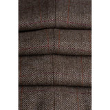Gaston - Chaleco de tweed a cuadros color oliva para hombre