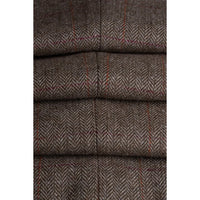Gaston - Chaleco de tweed a cuadros color oliva para hombre