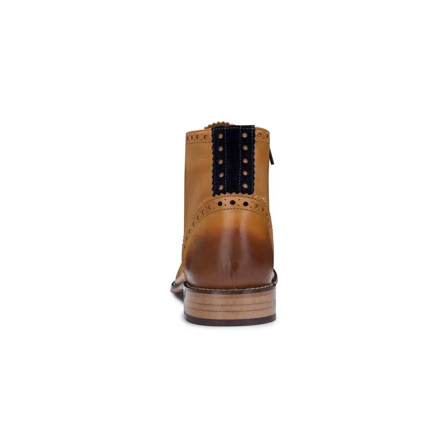 Botas vintage de cuero auténtico para hombre, estilo brogue de los años 20, con cordones de gamuza y tweed, elegantes y formales.