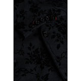 Georgi - Blazer negro con estampado floral para hombre