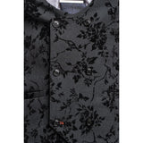 Georgi - Chaleco negro floral para hombre