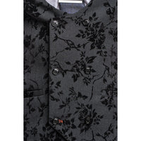 Georgi - Chaleco negro floral para hombre