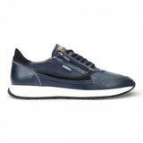 Getafe - Zapatillas deportivas de piel azul para hombre, fáciles de usar.