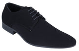Zapatos de hombre de ante sintético con nubuck negro