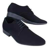 Zapatos de hombre de ante sintético con nubuck negro