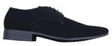 Zapatos de hombre de ante sintético con nubuck negro