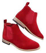 Botines Chelsea de ante italiano para hombre, estilo casual elegante, para desierto.