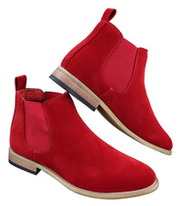 Botines Chelsea de ante italiano para hombre, estilo casual elegante, para desierto.