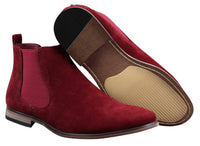 Botines Chelsea de ante italiano para hombre, estilo casual elegante, para desierto.