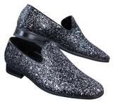 Zapatos de fiesta brillantes con purpurina para hombre