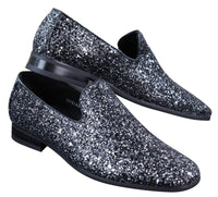 Zapatos de fiesta brillantes con purpurina para hombre