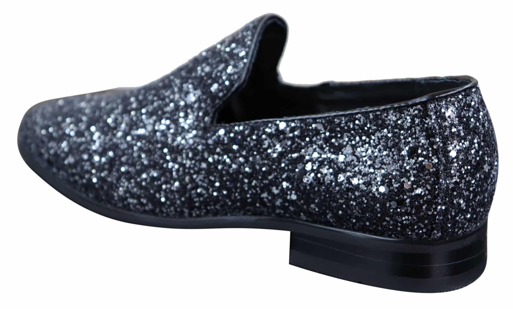 Zapatos de fiesta brillantes con purpurina para hombre