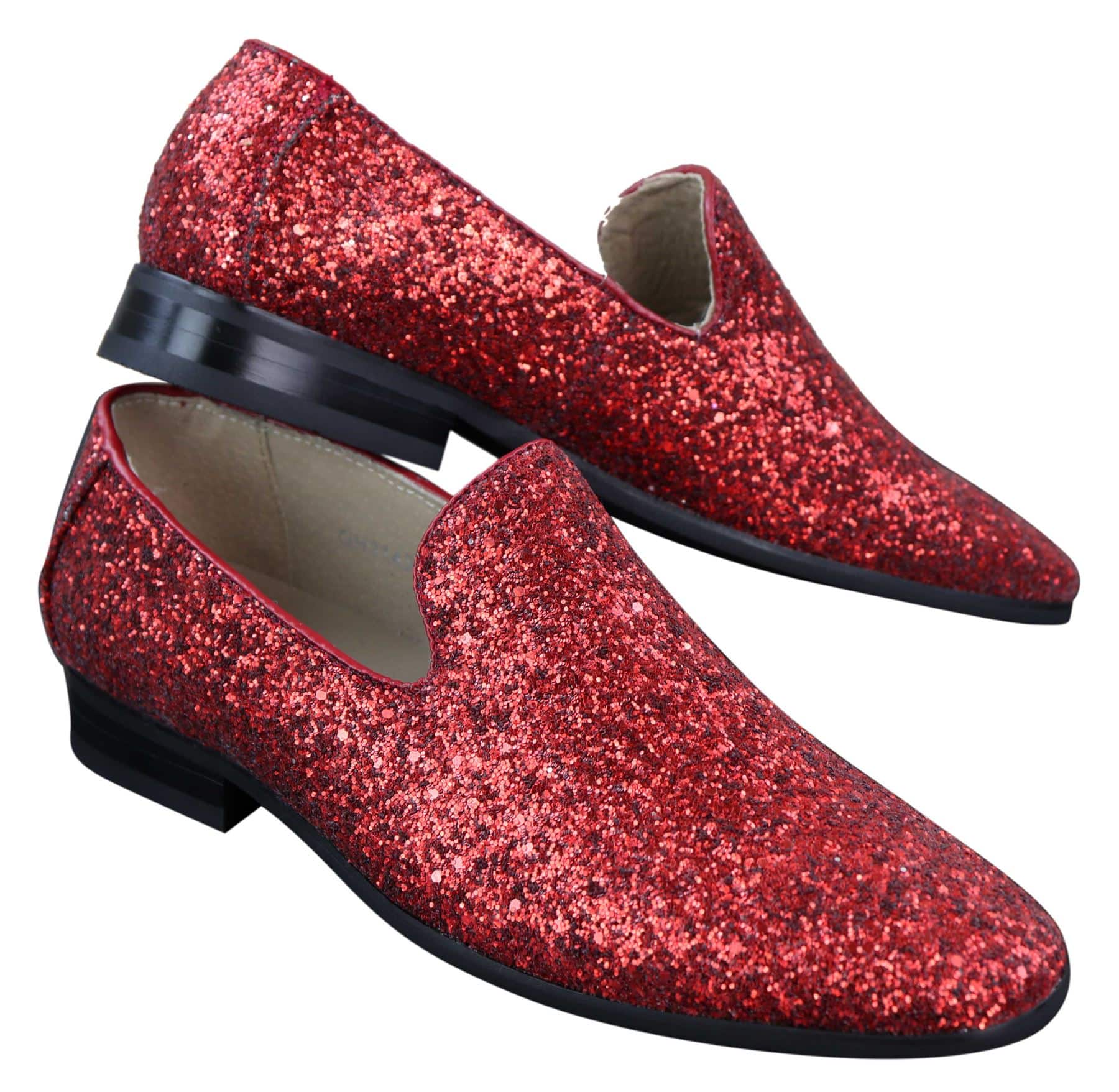 Zapatos de fiesta brillantes con purpurina para hombre