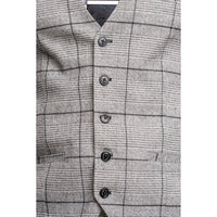 Ghost - Chaleco de tweed gris a cuadros para hombre