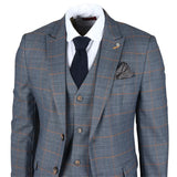 Gisborne - Blazer a cuadros azul marino para hombre