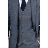 Gisborne - Blazer a cuadros azul marino para hombre