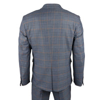 Gisborne - Blazer a cuadros azul marino para hombre