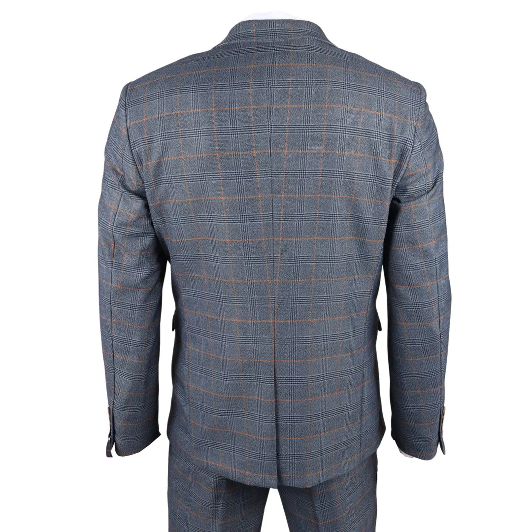 Gisborne - Blazer a cuadros azul marino para hombre