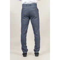 Gisborne - Pantalones de cuadros azul marino para hombre