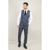 Gisborne - Chaleco azul marino a cuadros para hombre