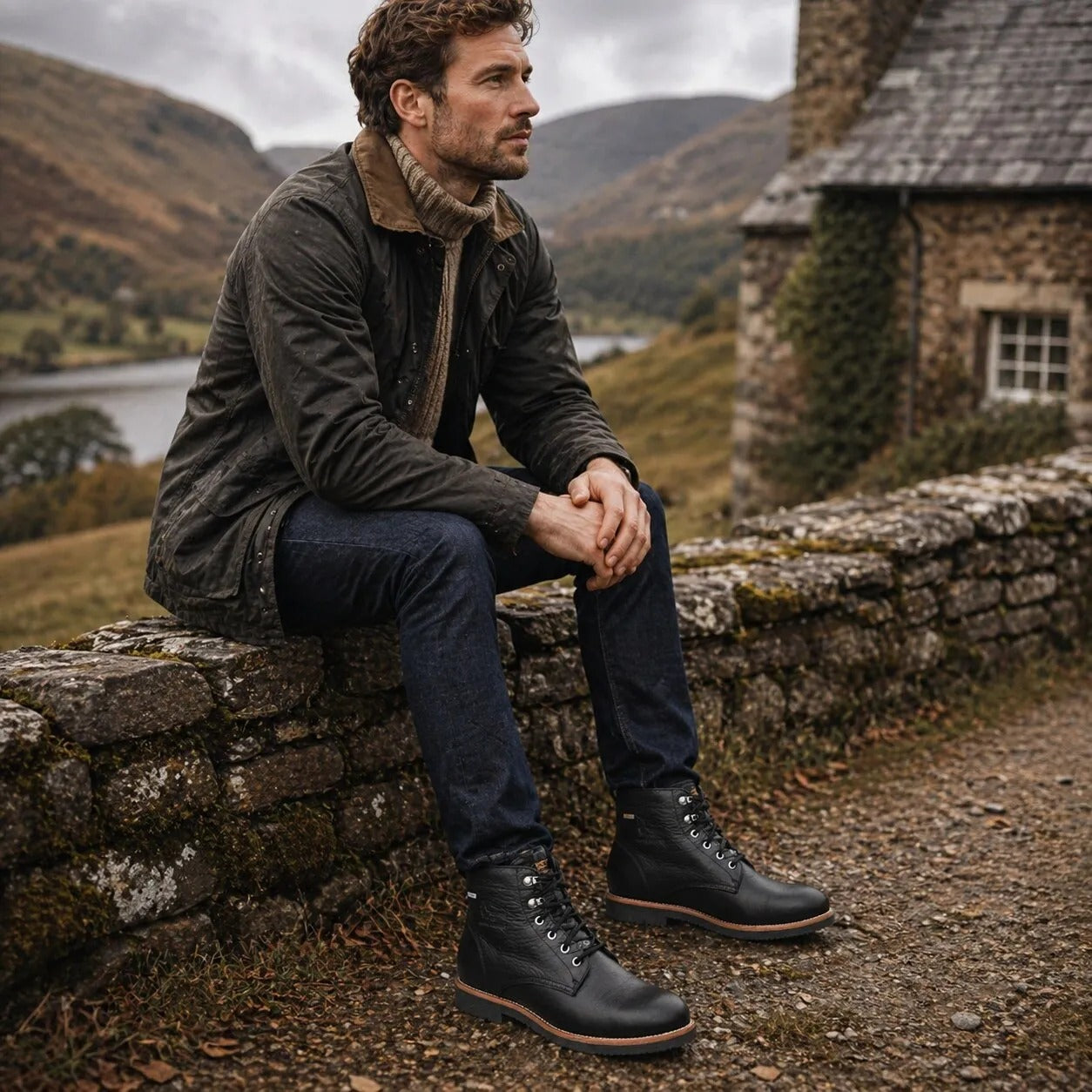 Glasgow GTX C3 - Botines de piel impermeables negros para hombre