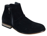 Botines Chelsea de ante italiano para hombre, sin cordones y con cremallera, estilo casual elegante, para desierto.