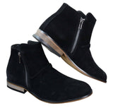 Botines Chelsea de ante italiano para hombre, sin cordones y con cremallera, estilo casual elegante, para desierto.
