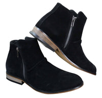 Botines Chelsea de ante italiano para hombre, sin cordones y con cremallera, estilo casual elegante, para desierto.