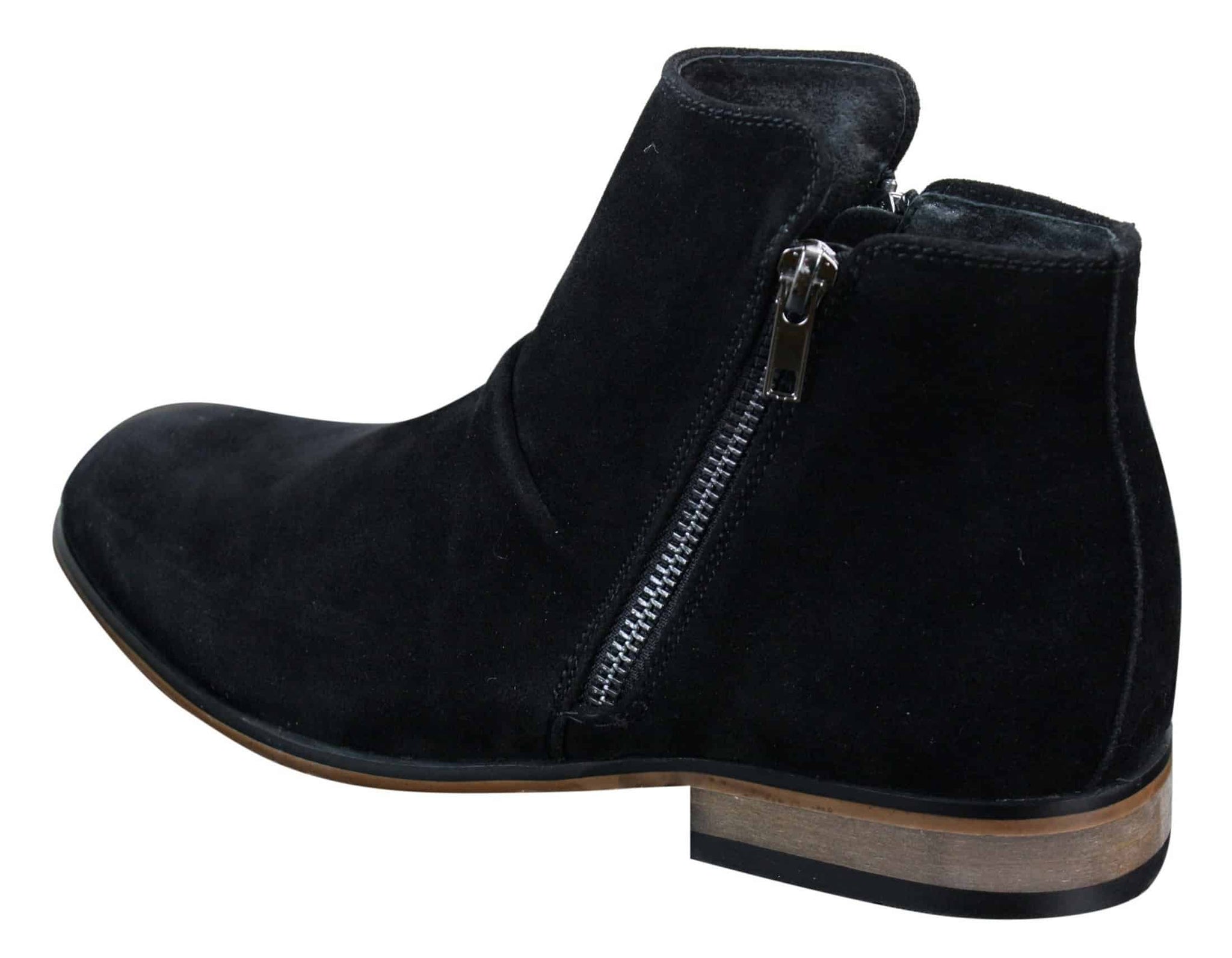 Botines Chelsea de ante italiano para hombre, sin cordones y con cremallera, estilo casual elegante, para desierto.