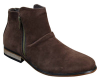 Botines Chelsea de ante italiano para hombre, sin cordones y con cremallera, estilo casual elegante, para desierto.