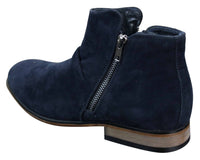 Botines Chelsea de ante italiano para hombre, sin cordones y con cremallera, estilo casual elegante, para desierto.