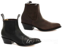 Botas vaqueras de tobillo para hombre Grinders Maverick de cuero auténtico para montar a caballo estilo western cubano