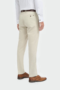 Hampton - Traje de tres piezas beige para hombre