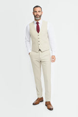 Hampton - Chaleco beige para hombre