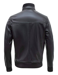 Happy Gentleman B109 - Chaqueta bomber de piel de cordero para hombre - Corte entallado