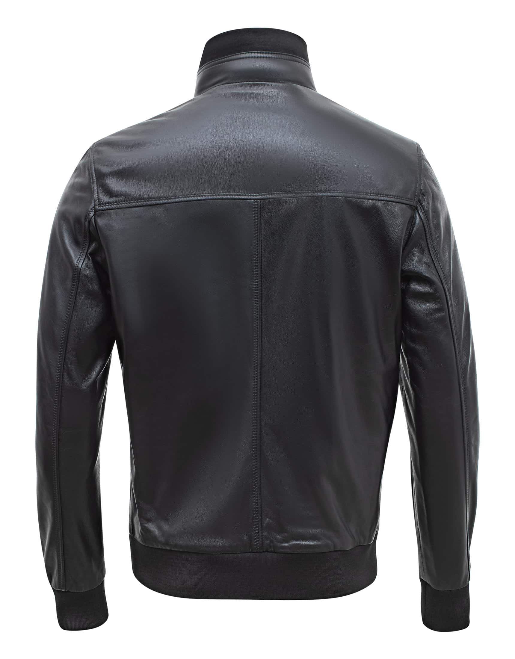 Happy Gentleman B109 - Chaqueta bomber de piel de cordero para hombre - Corte entallado