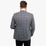 Traje de tres piezas Happy Gentleman ELEGANTE de lana con chaleco marrón en contraste.