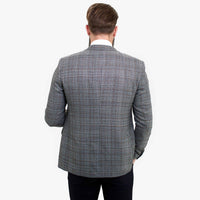 Traje de tres piezas Happy Gentleman ELEGANTE de lana con chaleco marrón en contraste.