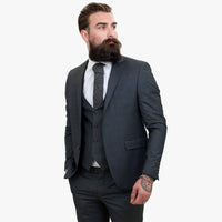 Traje de lana de 3 piezas Happy Gentleman GRINGO gris