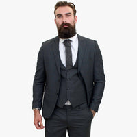 Traje de lana de 3 piezas Happy Gentleman GRINGO gris