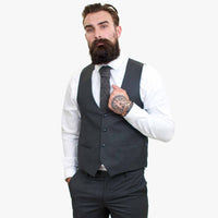 Traje de lana de 3 piezas Happy Gentleman GRINGO gris