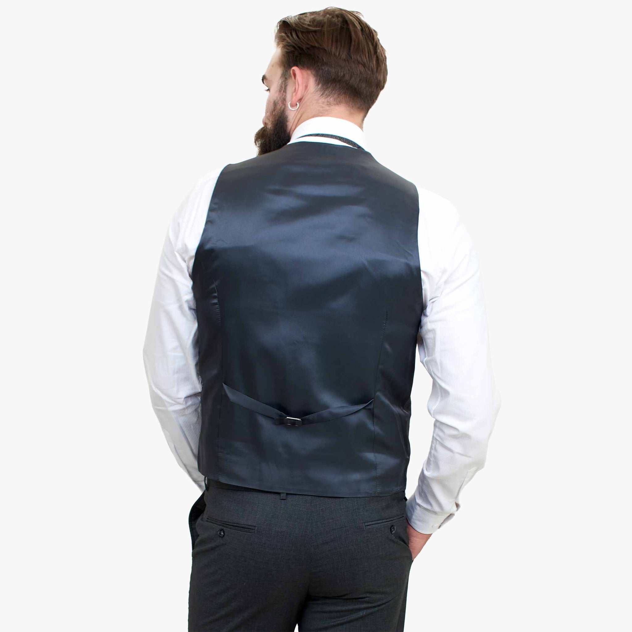 Traje de lana de 3 piezas Happy Gentleman GRINGO gris