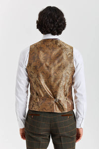 Harris - Traje de 3 piezas de tweed de mezcla de lana verde para hombre
